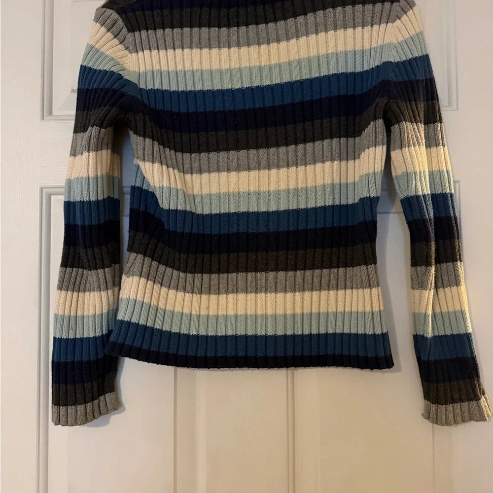 Tommy Hilfiger Blue and Gray Striped Sweater - Picture 4 of 6